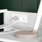 Emma and Oliver Hermes Nightstand with 4 Fabric Drawers, Charging Station with 2 USB Ports/Power Outlet, Engineered Wood Top, Wood Handles, Metal Frame